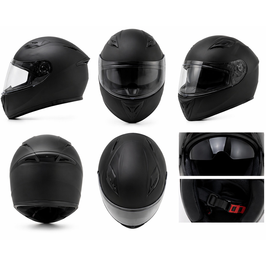 Capacete Moto Fechado Motociclista Viseira Óculos Solar Interno XTROY Premium 218 SOLID PRETO FOSCO