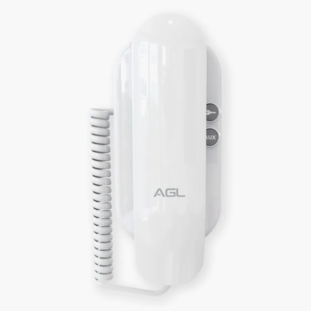 AGL S100 Interfone Residencial Slim com Abertura de Fechadura - Branco