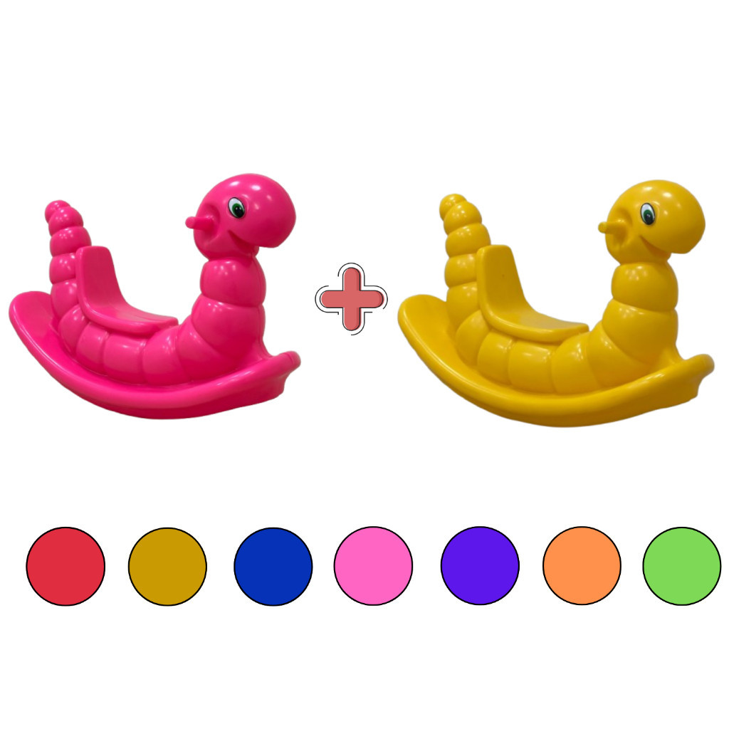 Gangorra Infantil Minhoca – Kit com 2 Brinquedos p/ Estímulo e Equilíbrio