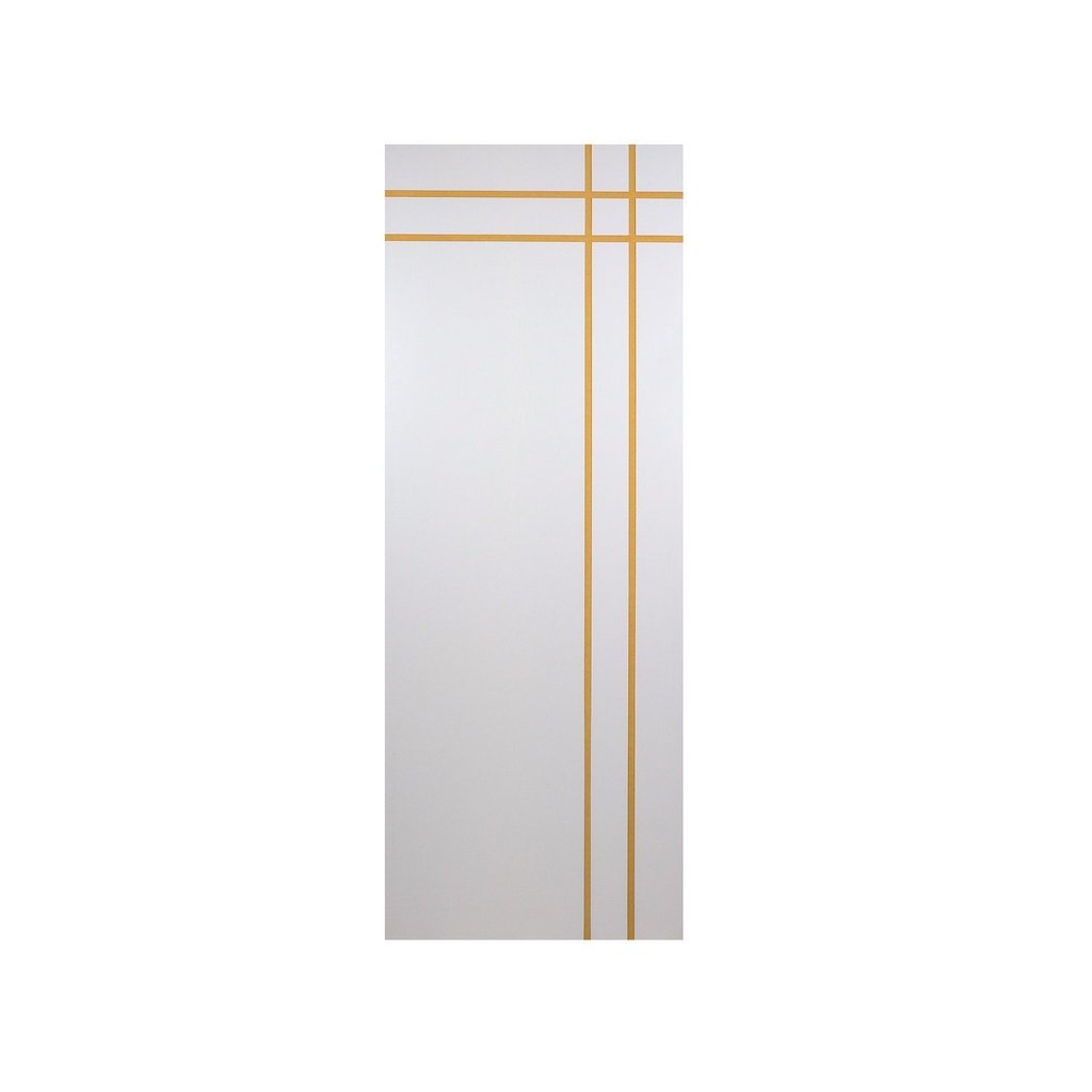 Folha de Porta Madeira Decorada 210x80cm Espessura 3,5cm Mantiqueira MGM Branco Branco