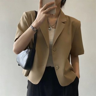 Novo estilo Off-White terno de manga curta jaqueta novo estilo Commuter pequeno terno curto