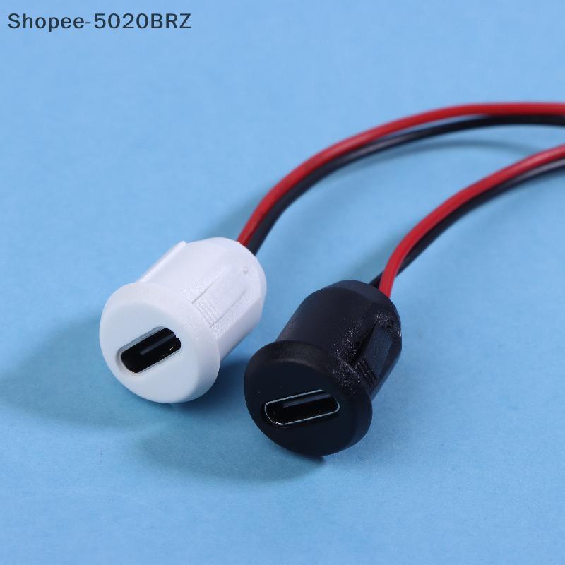 [THEBR] 2/5/10 Pcs Conector USB-C Tipo Chassi Fêmea 2 Pinos Soet À Prova D'água Ja Porta De Carregamento 3A [BR]