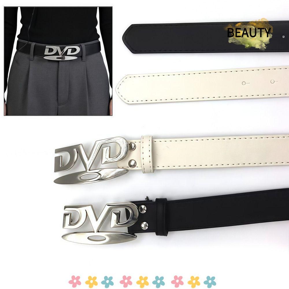 BEAUTYHOMEBR Cinto Feminino , Com Fivela Em Inglês DVD Design Nostálgico De Nicho De Sentido Resistente