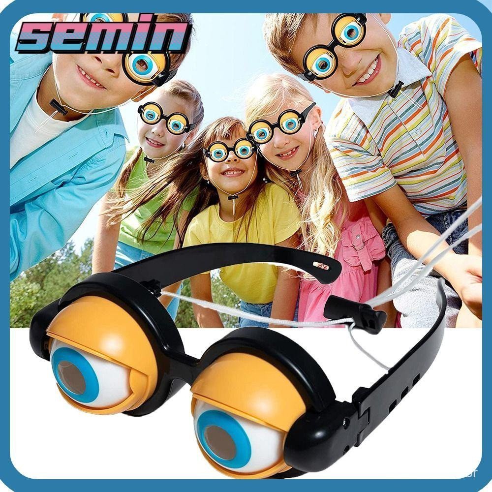 SEMIN Óculos Engraçados Presentes De Halloween Pranks Big Frog Eye Adulto Kids Crazy Eyes Props