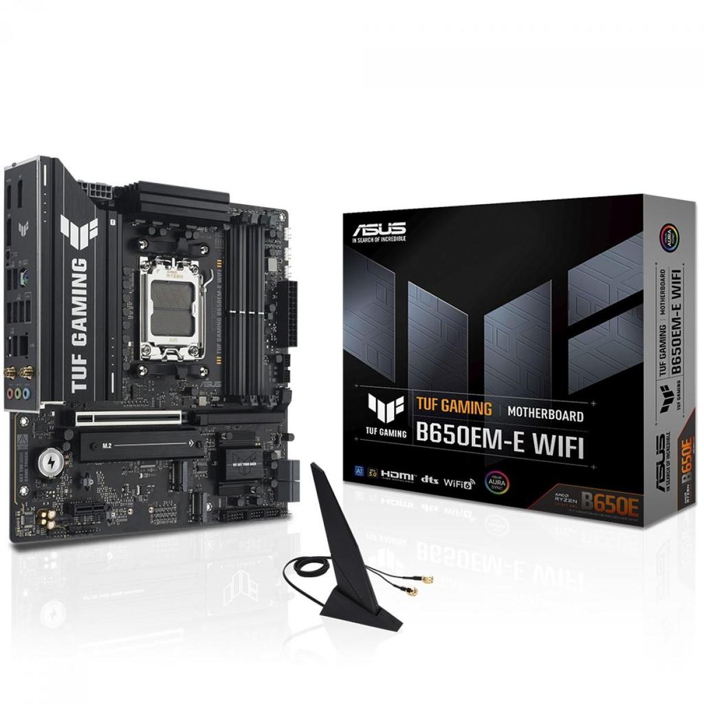 Placa Mãe Asus TUF Gaming B650EM-E WIFI, Chipset B650, AMD AM5, mATX, DDR5, 90MB1LR0-M0EAY0 (Terabyte Oficial)
