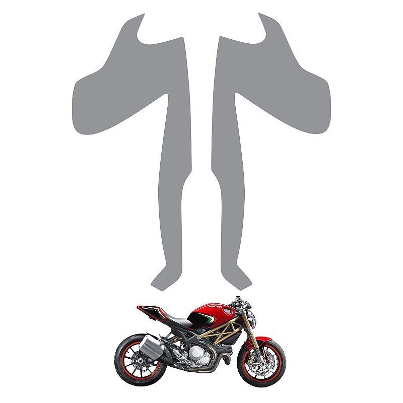 Película PPF Proteção Kit Lateral Tanque Ducati Monster 796 2013 2014 Transparente TPU Anti Risco
