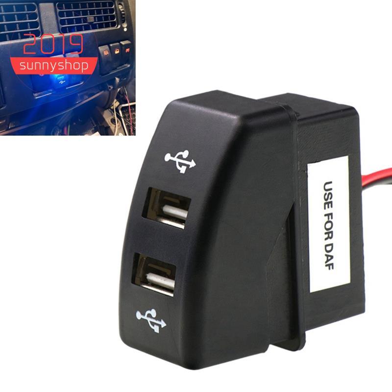 [Bestseller S] Carregador USB Duplo Para Carro 5V 2.1A Tomada De Energia Acessórios Caminhão 95 XF 106 105 95 CF