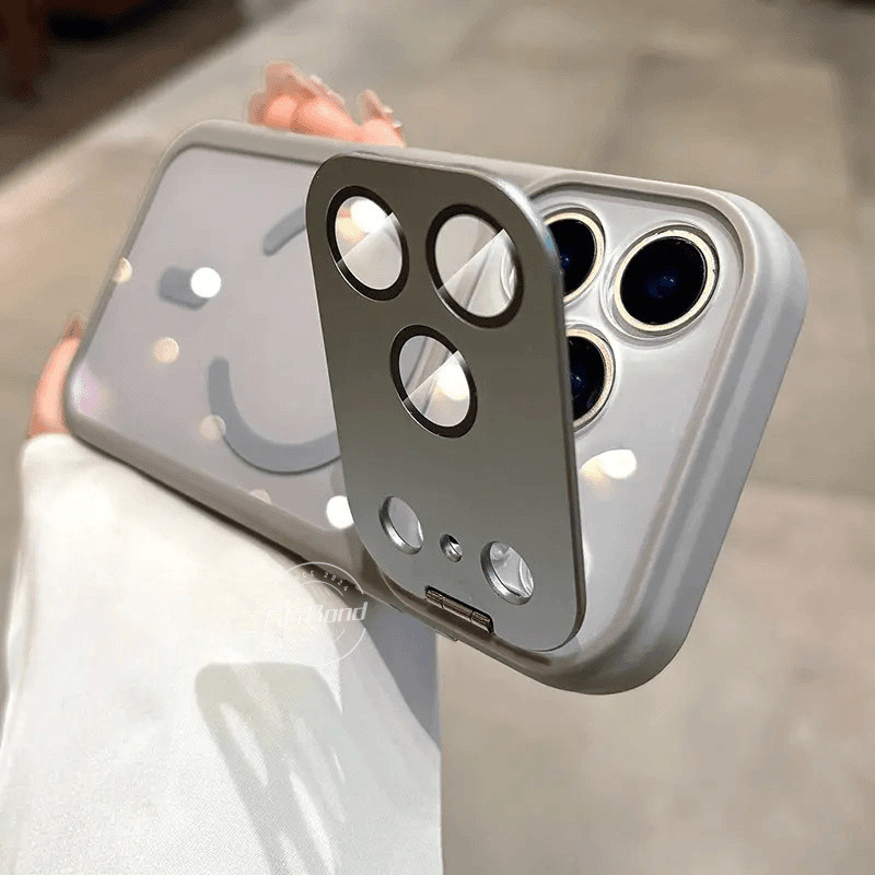 Novo (Câmera Modificada) Capa Protetora De Acrílico Com Montagem De Para iPhone 17 16 15 14 13 12 Pro Max MagSafe