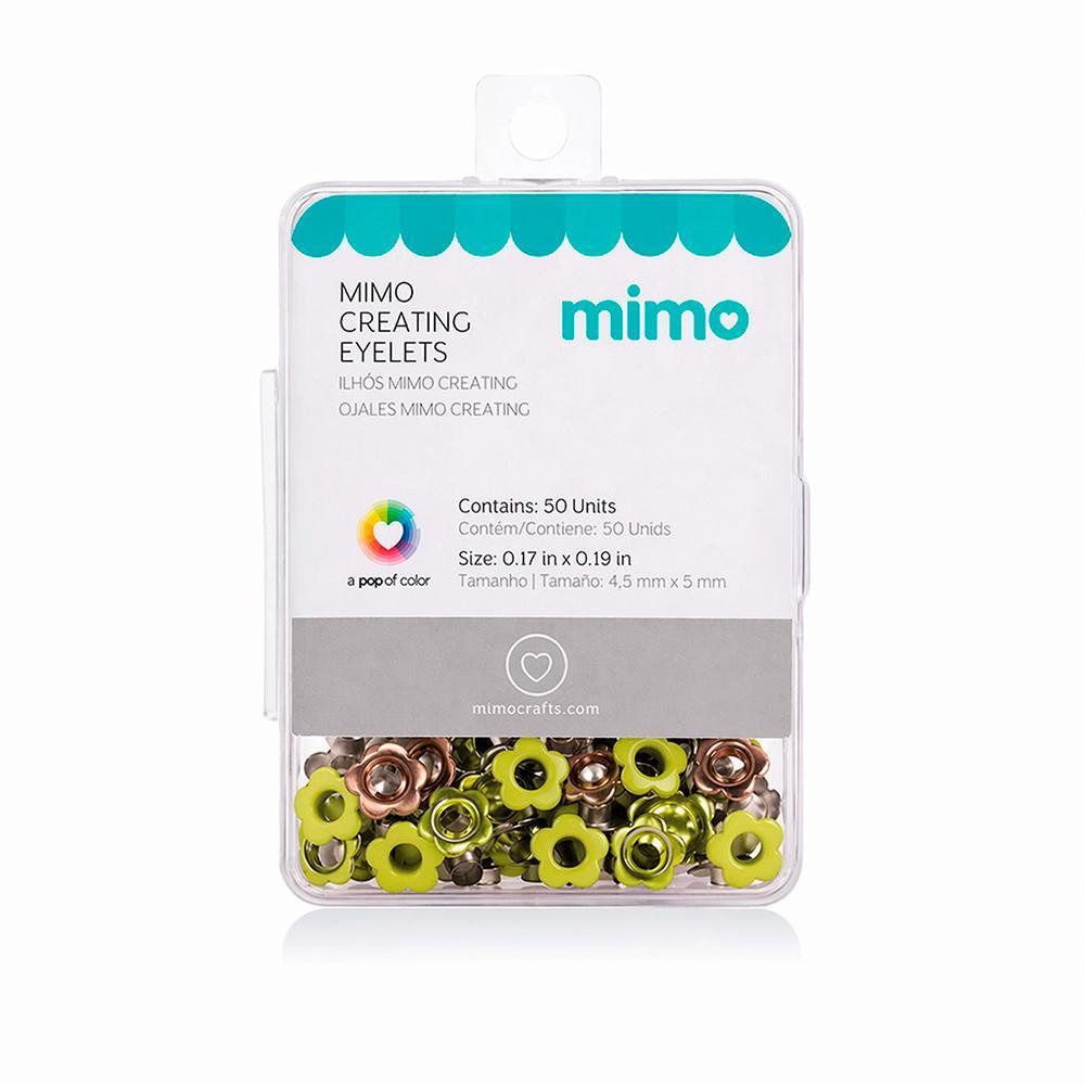 Ilhós Mimo Creating - Flor - Amarelo Candy - 5 mm - 50 Unids