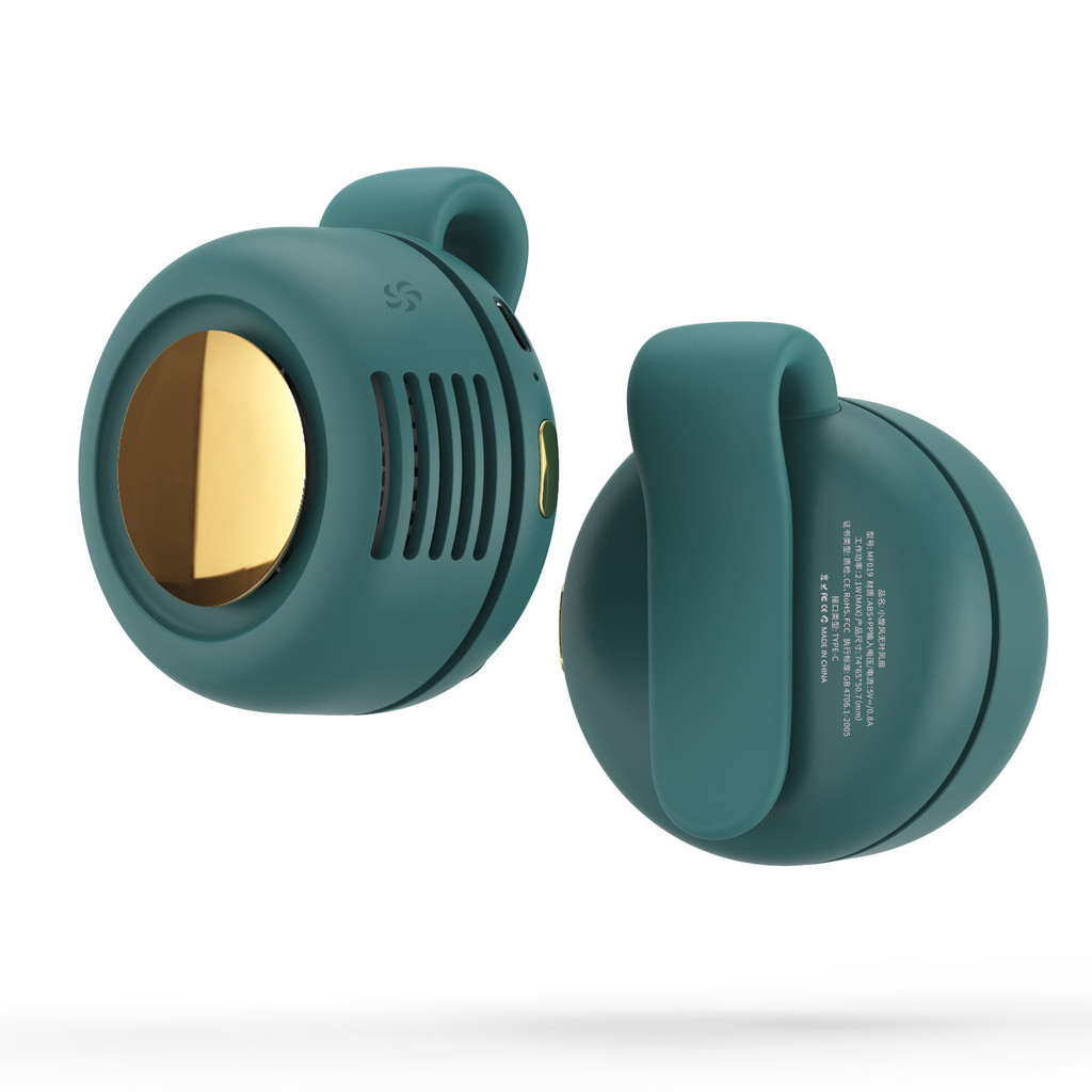 Mini ventilador de pescoço 360 ° Ventilador portátil mini com clipe e direção do vento ajustável