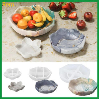 Molde De Silicone Rem Para Elaborar Bandeja Em Forma De Flor Resina Epóxi Montanha-Russa Floral