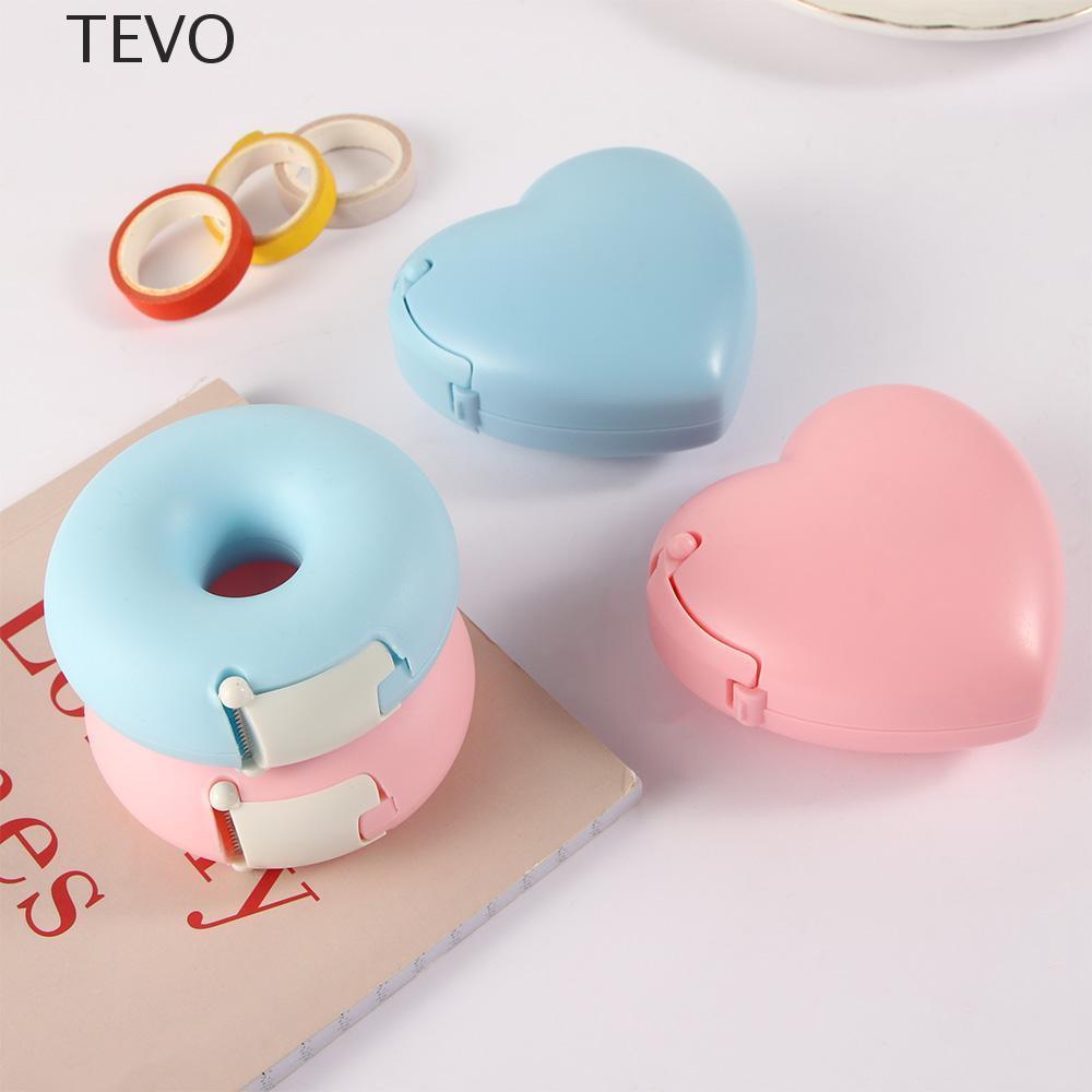 TEVO Suporte De Fita Adesiva Meninas Amor Coração Doce Cor Ferramentas Cosméticas Cortador De Extensão De Cílios De Plás