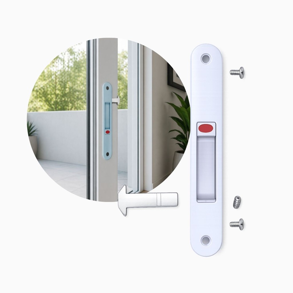 Fecho Trinco Concha Automatico FEC-637 162mm S/Chave Janela Porta Aluminio Fosco Alumifix