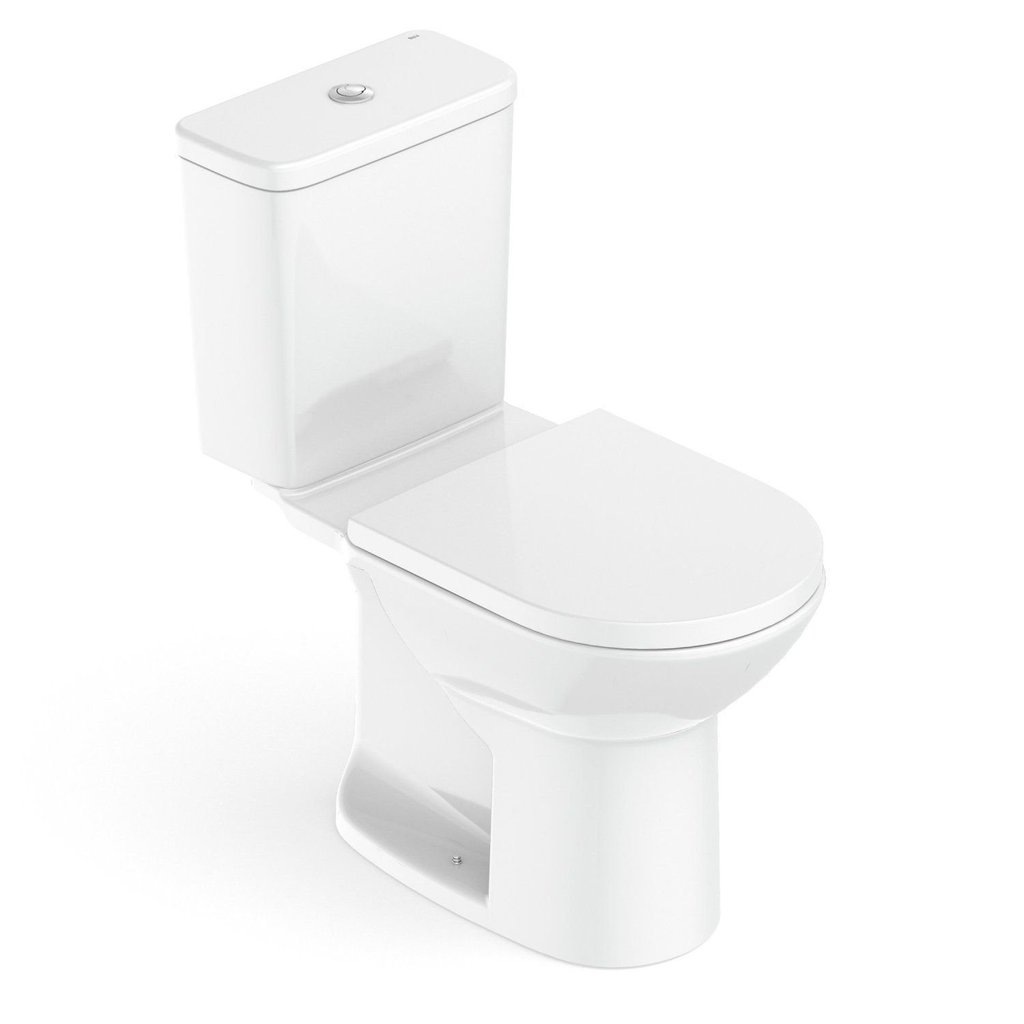 Kit Vaso Sanitário com Caixa Acoplada e Assento Queda Amortecida Round Roca Branco/Brilhante 1