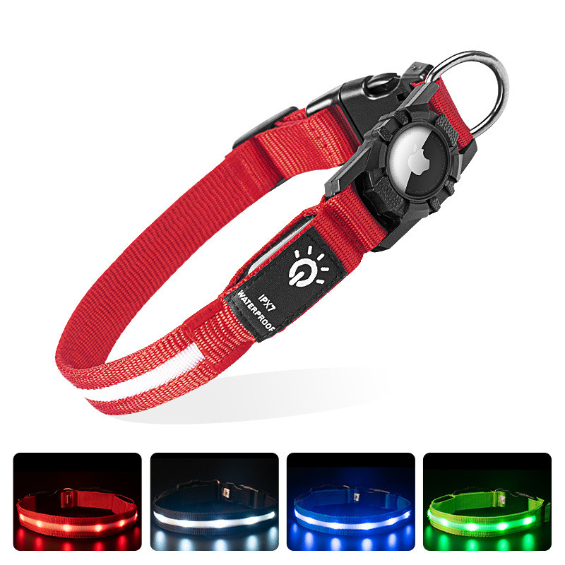 Coleira Luminosa Para Animais De Estimação Com LED , À Prova D'água , airTag , C