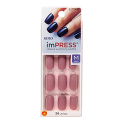 Unha Postiça Autocolante imPRESS matte média Secret - Kiss New York