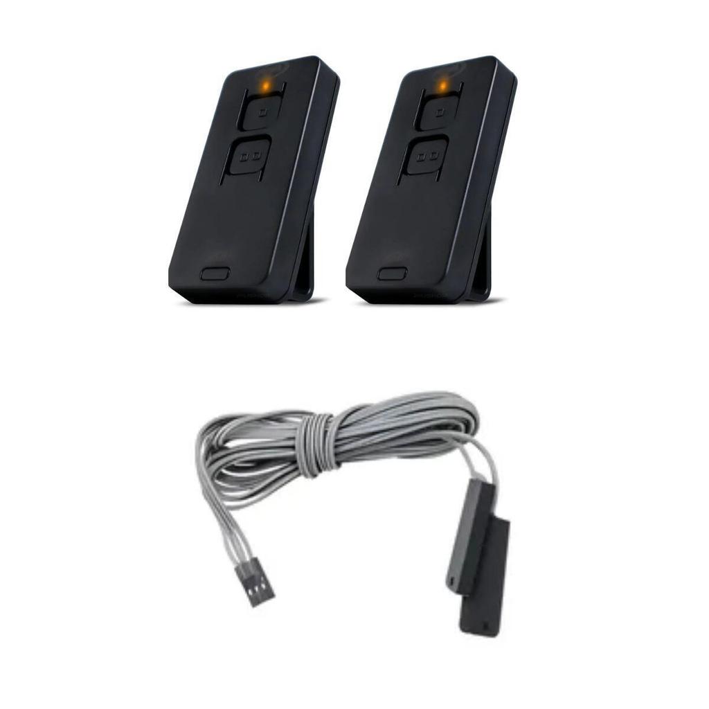 Kit 2 Controles Portão PPA Zap Pop 433,92mhz + Fim de Curso para Motor
