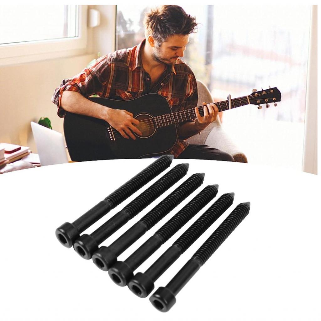 autohome-BR Genérico 6 peças protetor de pescoço para guitarra elétrica montagem de placa de resistência de parafuso