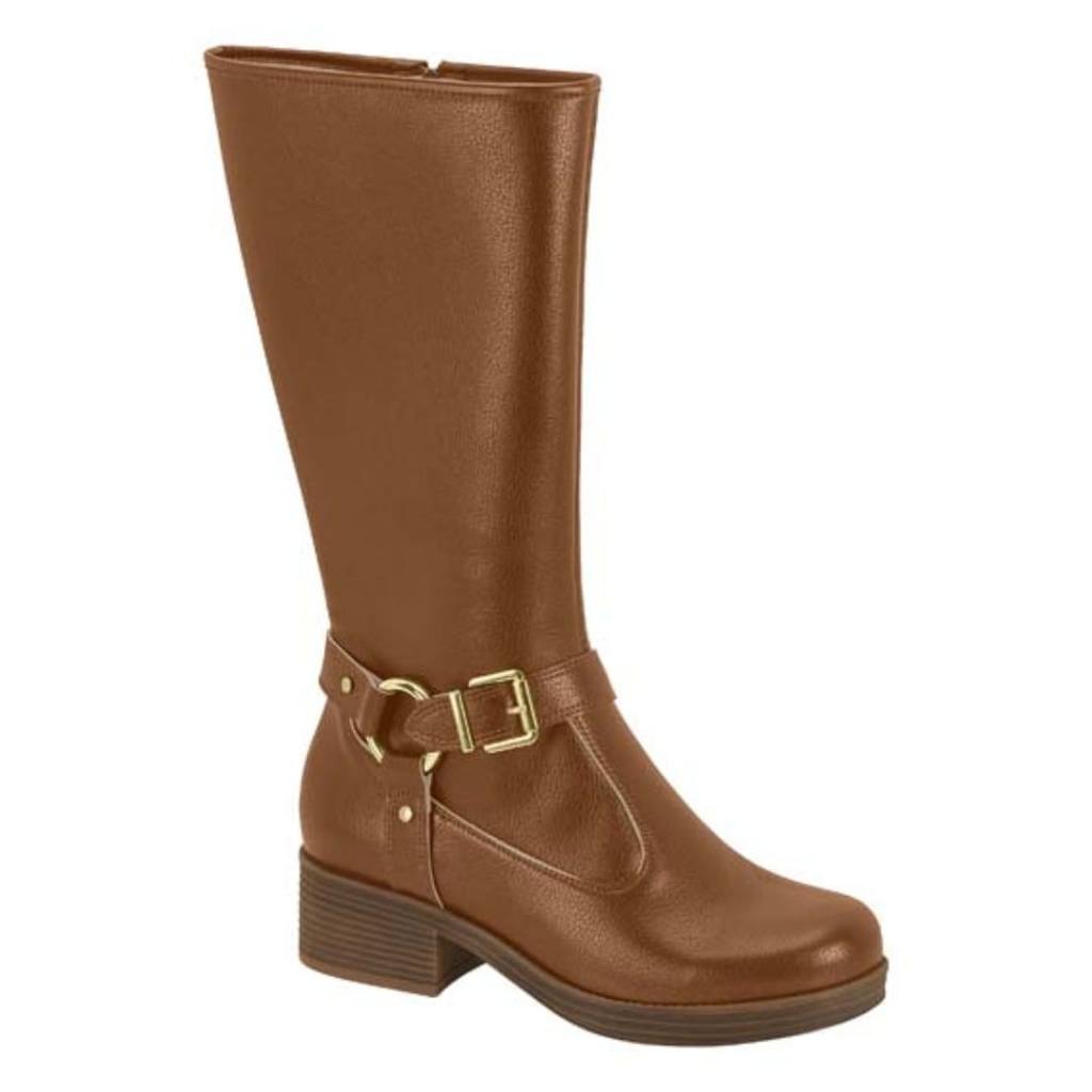 Bota Moleca Feminina Cano Longo Salto Baixo Macia 5354202