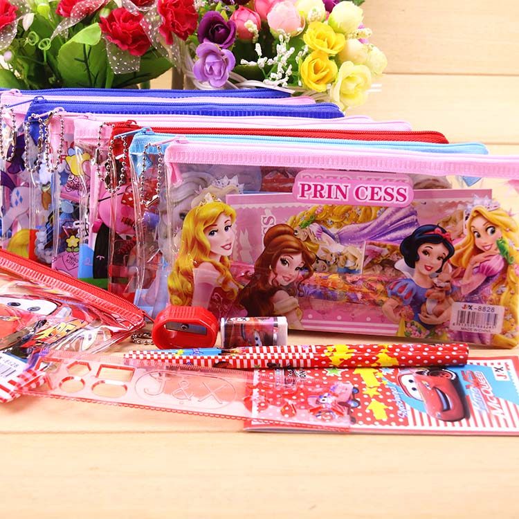 Conjunto de papelaria para estudantes do ensino fundamental de Natal, estojo de lápis, conjunto de papelaria, presente d