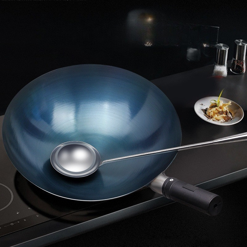 HNZM17 panela aberta de ferro restaurante Chef wok antiquado doméstico wok fogão a gás sem revestimento Item padrão pedi