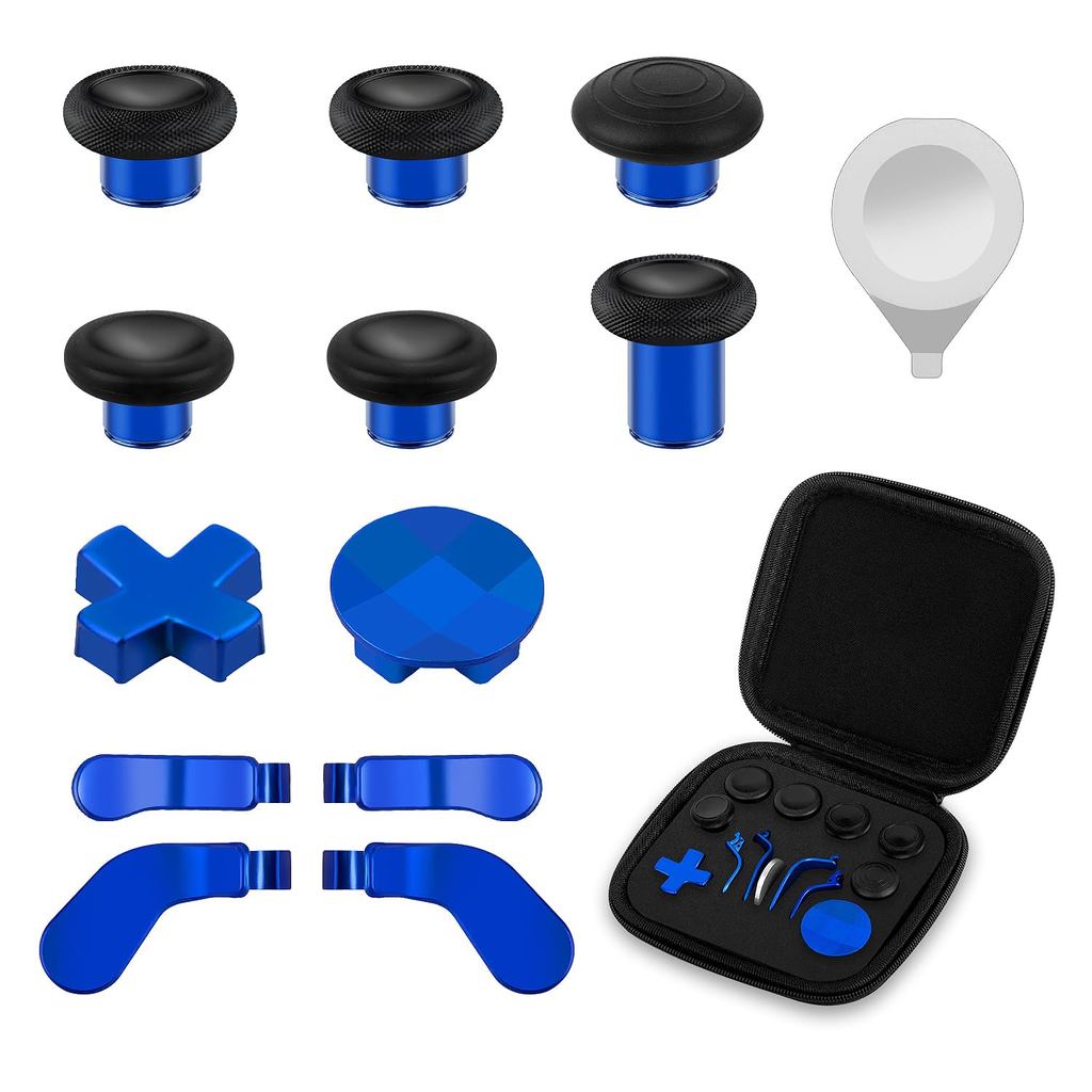 TIANREN Kit de 13 em 1 com Thumbsticks e Paddles de Metal, Peças de Substituição para Acessórios de Jogos, Inclui 6 Joys