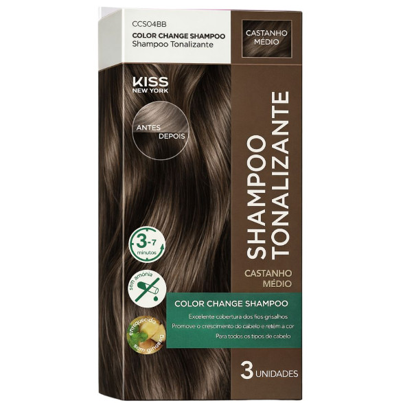 Kiss Sh Tonalizante Ccs04bb Castanho Medio