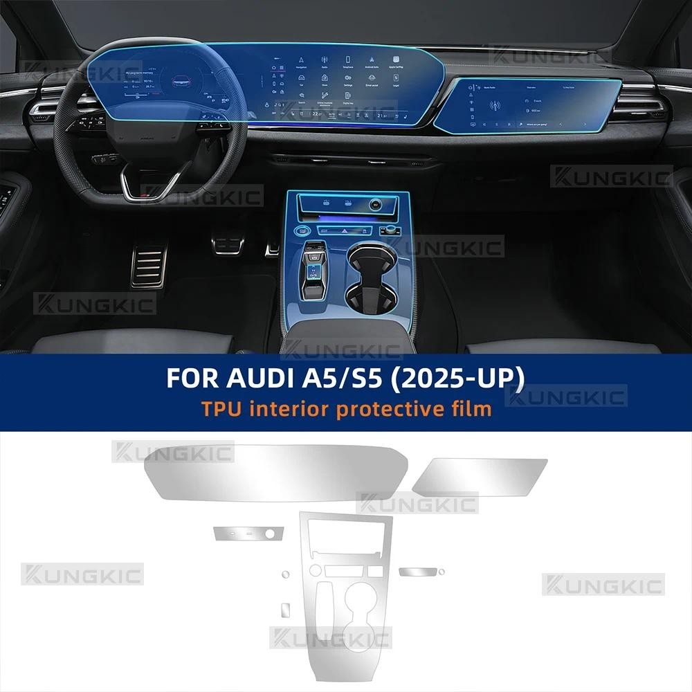 Para Audi A5 S5 2025 Película Protetora Acessórios Interior Transparente TPU Navegação GPS Painel De Engrenagem Console