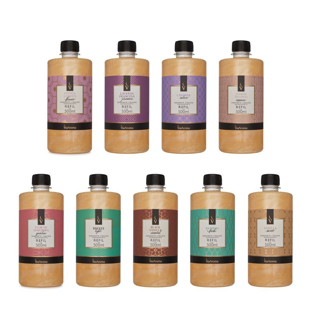 Refil Sabonete Líquido Desodorante Via Aroma - 500ml
