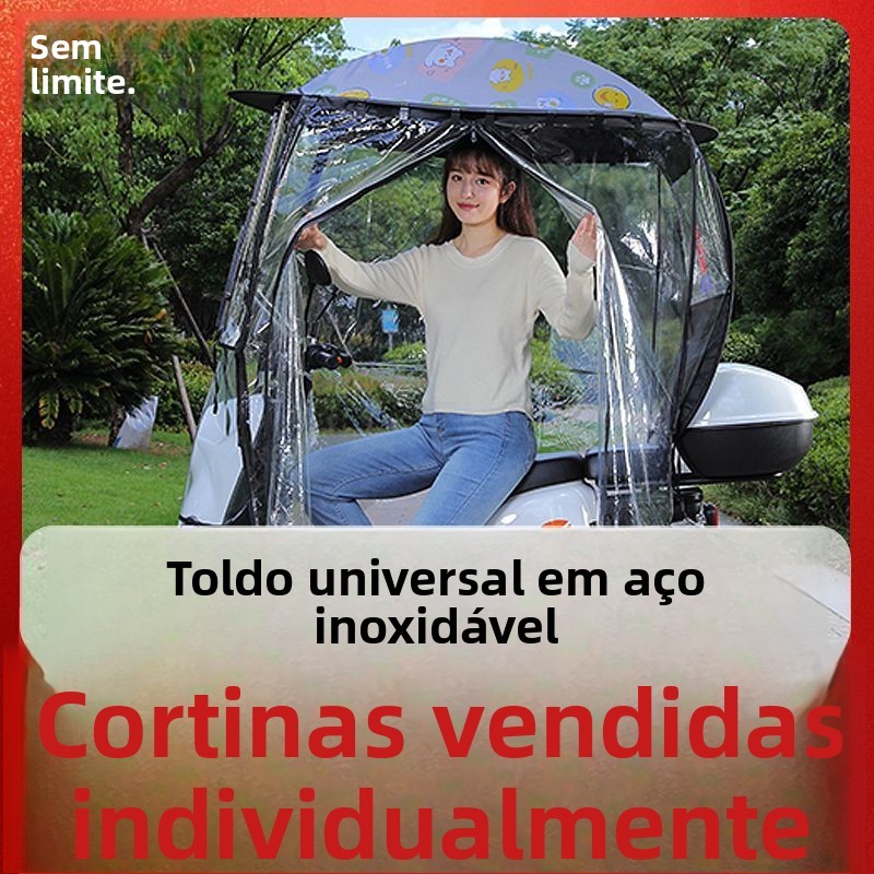 Acessórios separados para capota de chuva e cortina de chuva para veículos elétricos, proteção contra chuva e sol para m