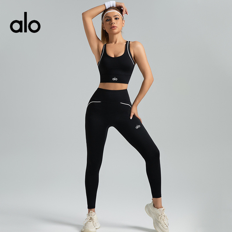 Linha Slim-fit Yoga Suit Terno Esportivo De Alta Intensidade De Ioga Respirável Elasticidade
