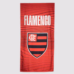 Toalha de Banho Flamengo Escudo Vermelha