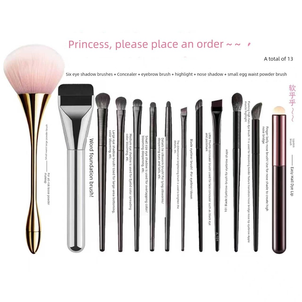 kit pincel maquiagem profissional ♪Cangzhou pincel de maquiagem conjunto completo conjunto de maquiagem pincel de base p