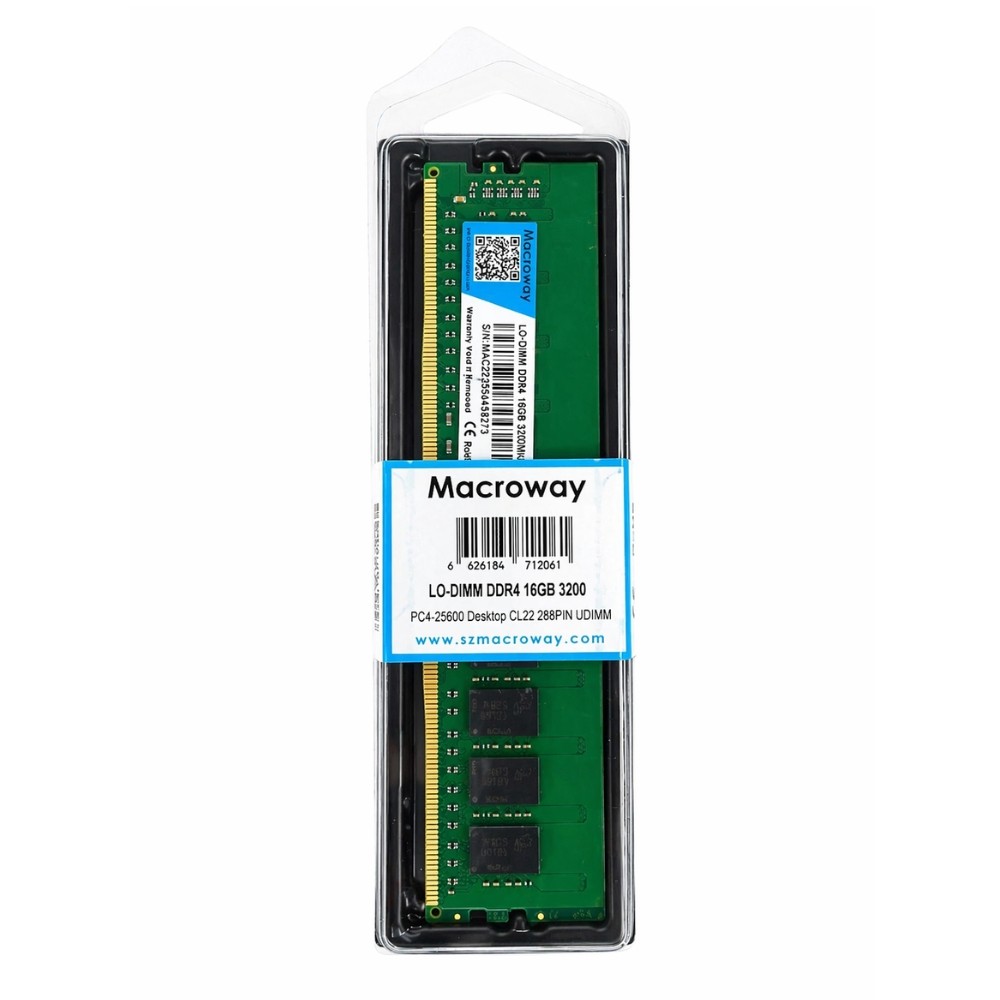 Memória RAM 16gb LO-DIMM DDR4 3200MHz  Desktop Preta