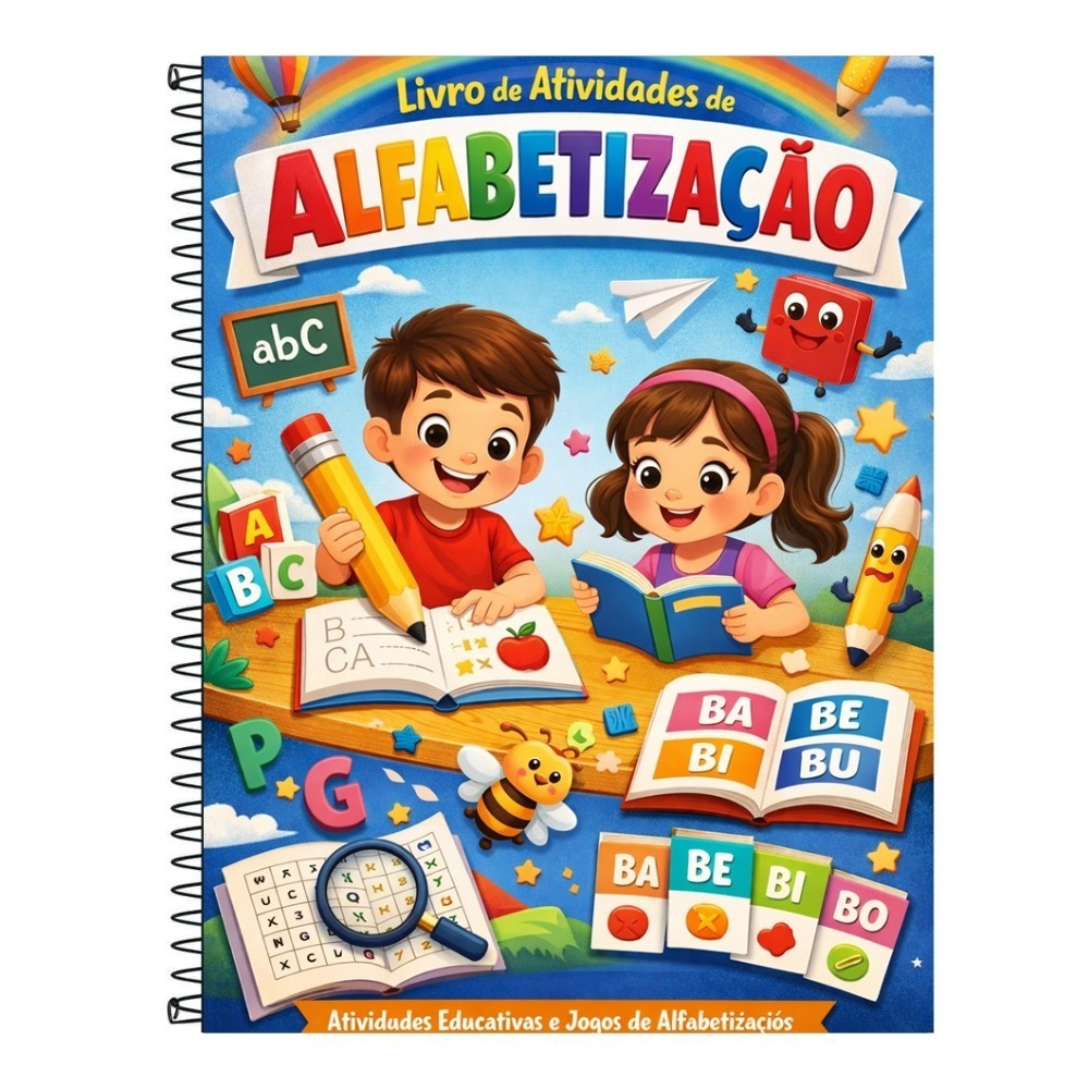 Apostila de Alfabetização Completa A4 – Método Prático para Aprender a Ler e Escrever em Oferta na Shopee