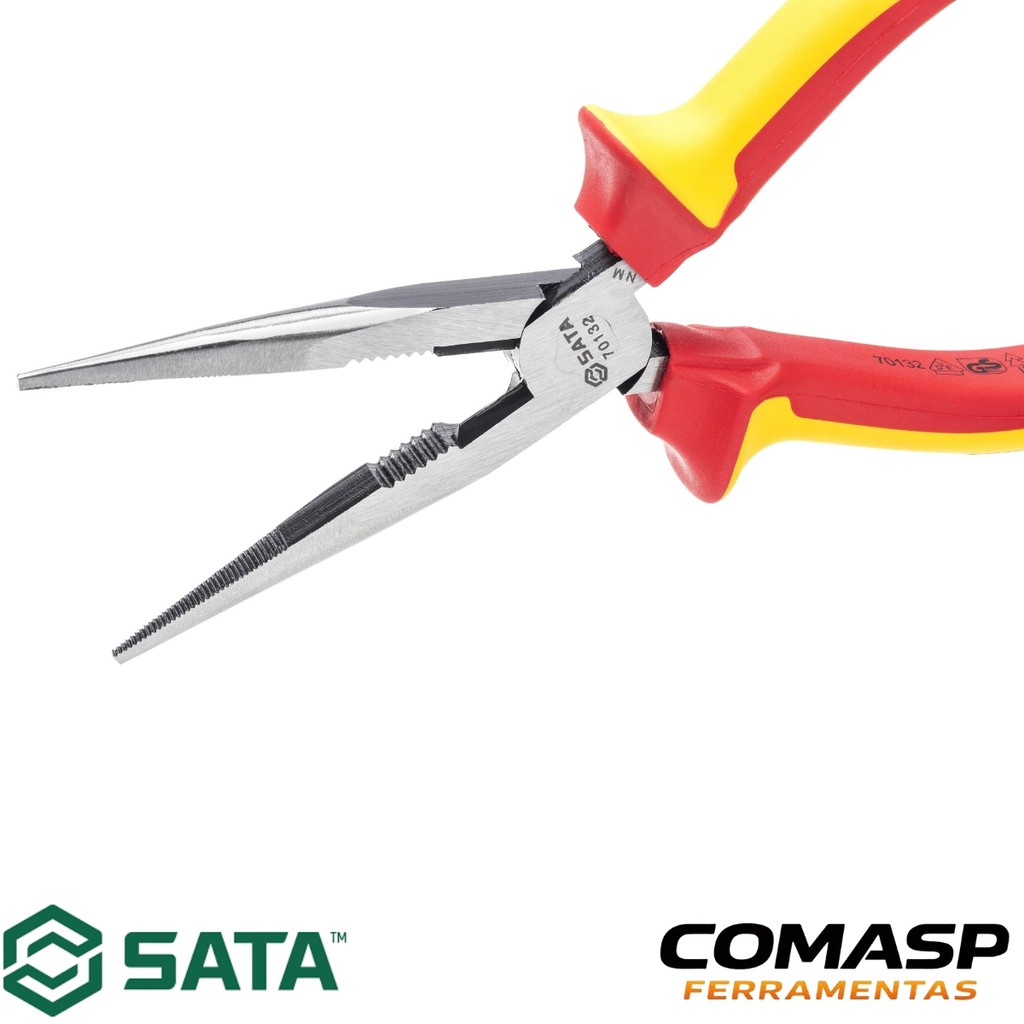Alicate Sata Meiacana Longo VDE de 8" ST70132ST · foto 2
