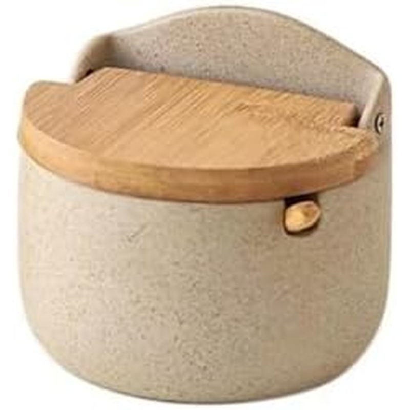 Frasco De Tempero De Cerâmica Leadigol , Pote De Armazenamento De Temperos , Caixa Especiarias Salgadas , Com Tampa De B
