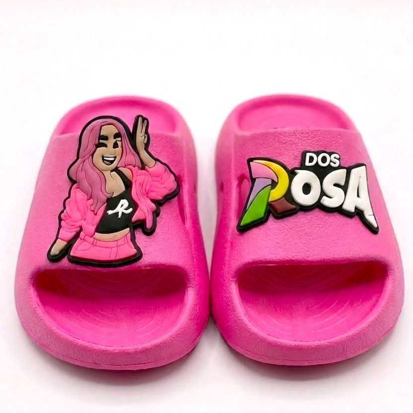 Chinelo Nuvem Infantil Menina Elementos Dos Rosa Tendência Confortável