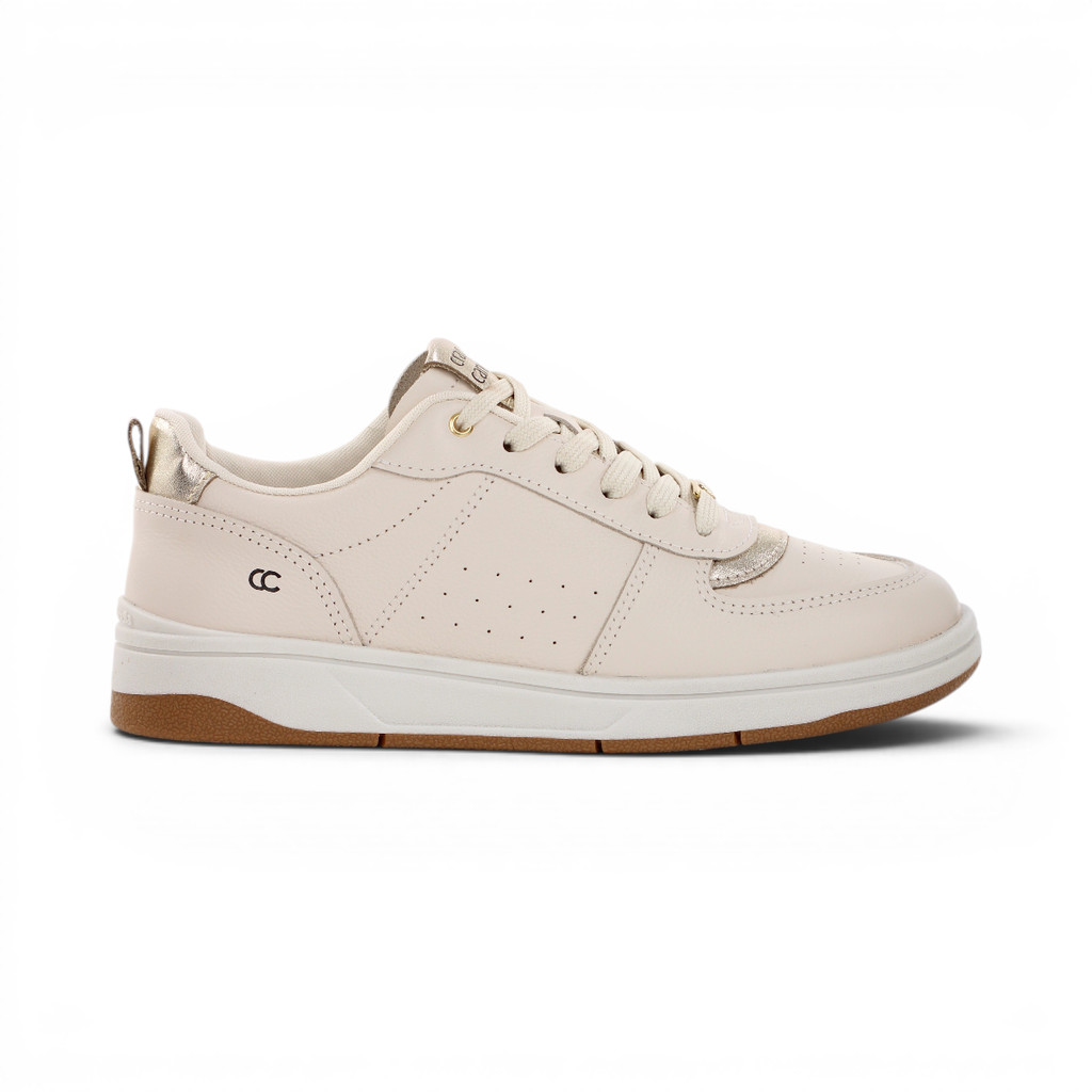 Tênis Cravo e Canella Urban Bege e Dourado - Feminino