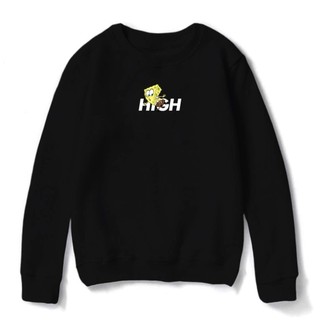 Moletom High Esponja Unissex Flanelado Gola Careca Algodão Confortável Estiloso Inverno Feminino Masculino