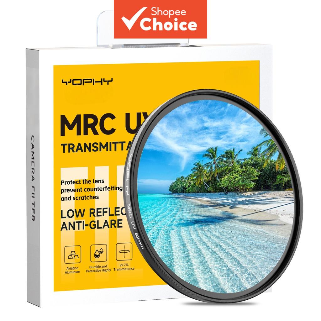 Filtro UV Para Protetor Multirrevestido Yophy Ultra Slim Nikon Canon Sony