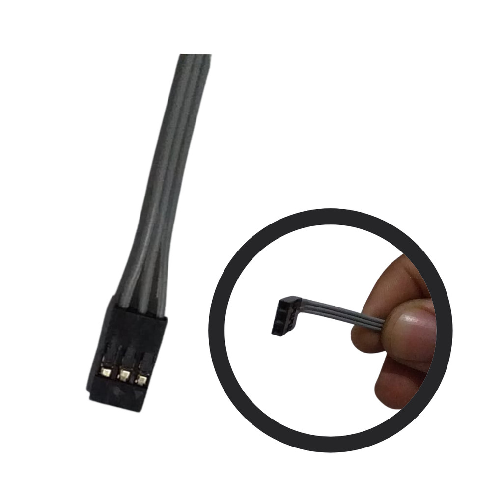 Cabo Flat Pra Portão Eletrônico 12cm 3 Vias Acton Preto 3v
