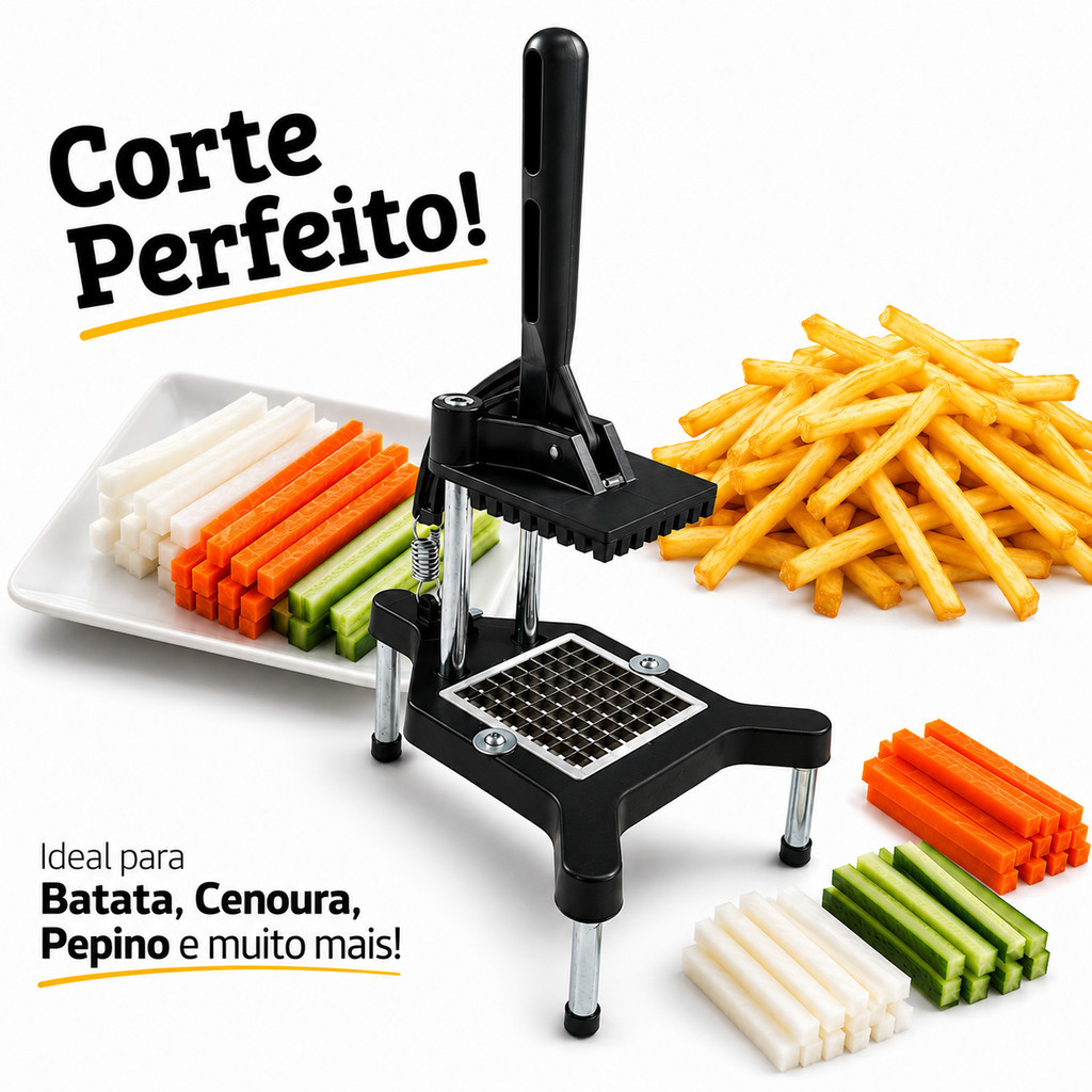 Picador Cortador Fatiador de Legumes Profissional Pequeno Batata Palito Legumes Frutas