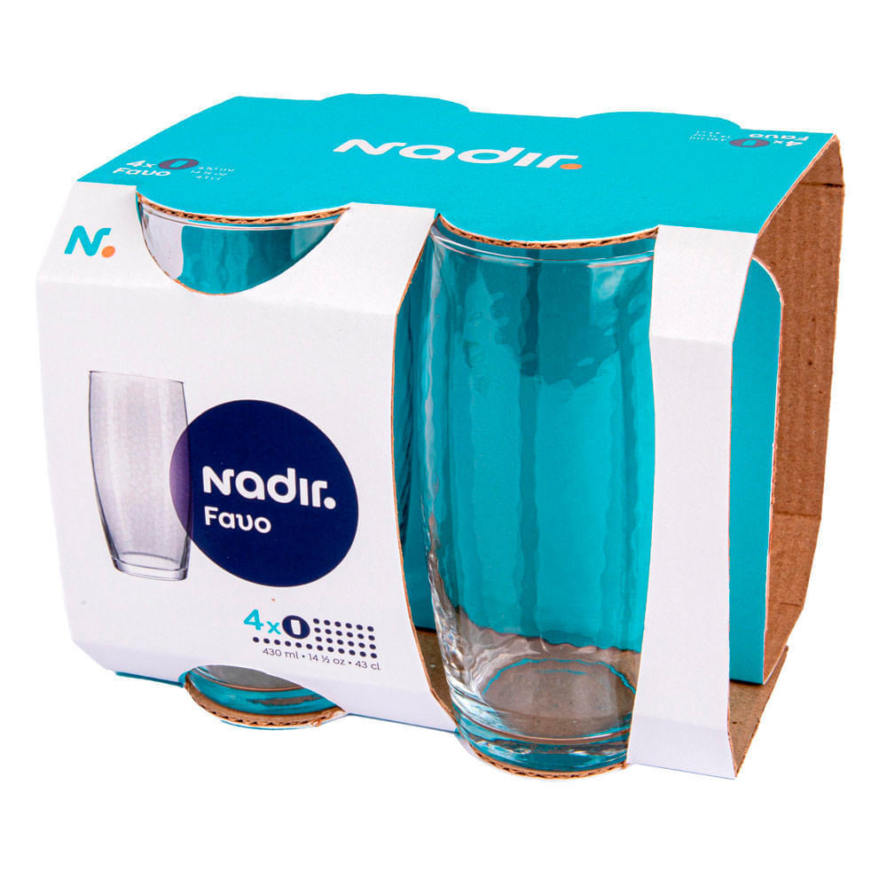 Kit Conjunto de Copos Favo 430ml com 8 Nadir 7642