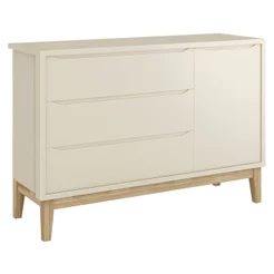 Cômoda Sapateira Classic New Areia Fosco com Natural - MoveisAqui