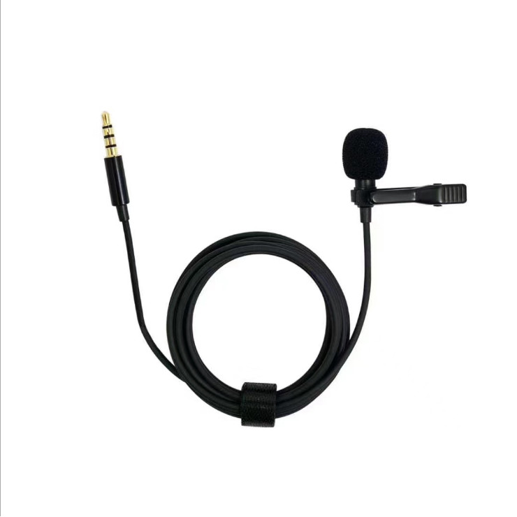 Microfone lapela Mini Jack De 3,5 mm Com Clip-On Lapela Microfone Para Gravação E Celular