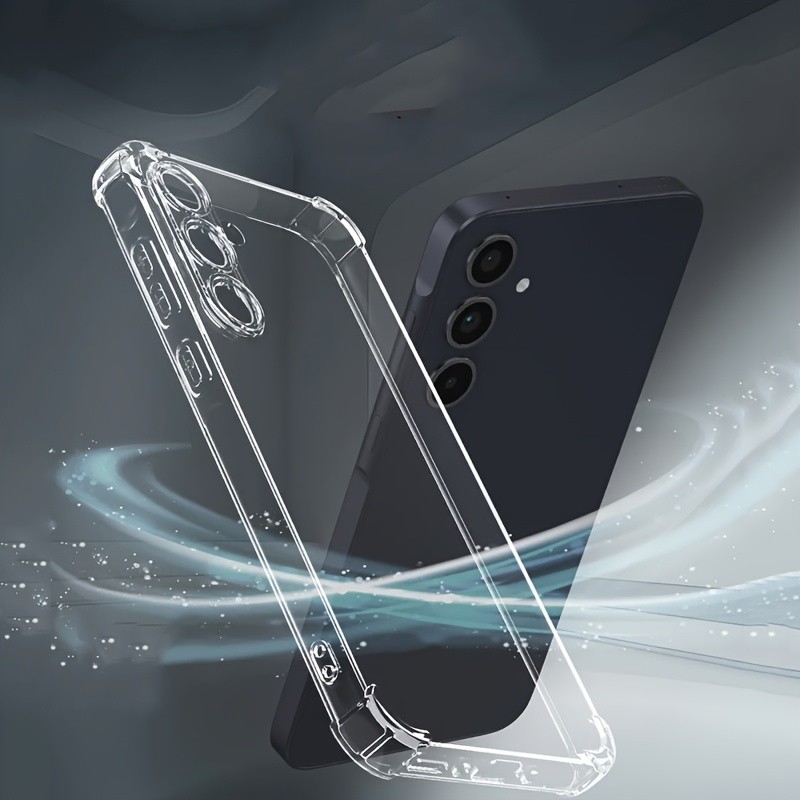 Capa Transparente Anti-Impacto para Samsung Galaxy S25 Edge Plus S24 FE S23 Ultra A15 A25 A35 A55 A06 A16 A26 A36 A56 A1