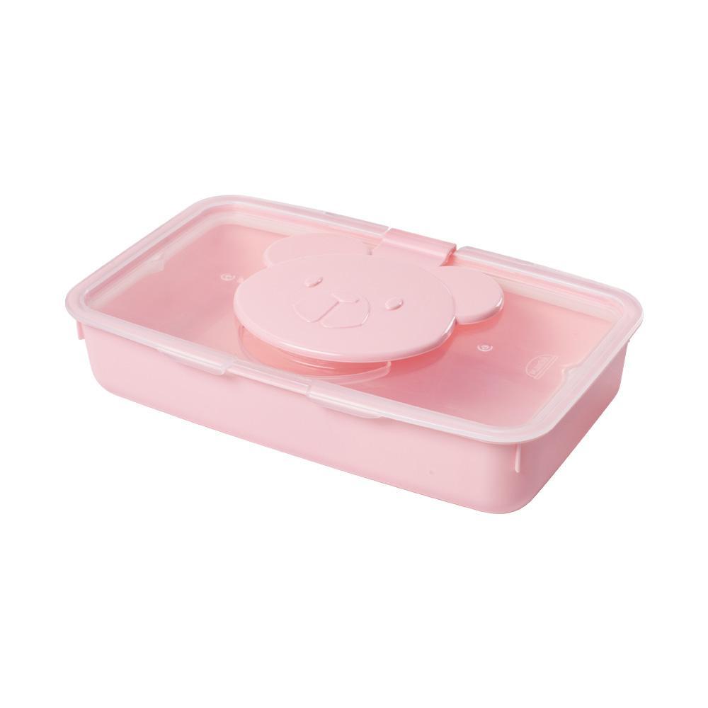 Porta Lenço Umedecido com Vedação Bear Rosa Plasútil