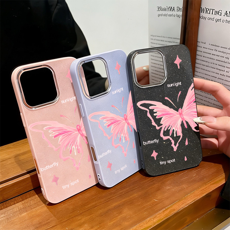 Capa De Doces Para Samsung A17 A07 A26 A06 A16 A54 A05 A15 A14 A13 A12 A32 A34 A52 A55 A54 Rosa Borboleta BBC