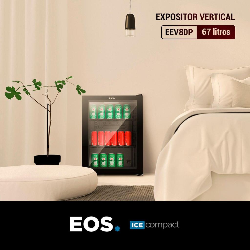 Refrigerador Expositor Vertical EOS 67 Litros Eco Gelo All Black EEV80P 110V · foto 2
